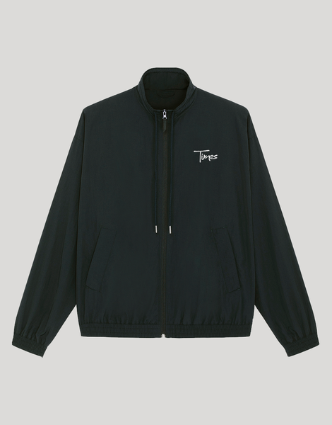 Times Embroidered Script Logo Jacket (Black)