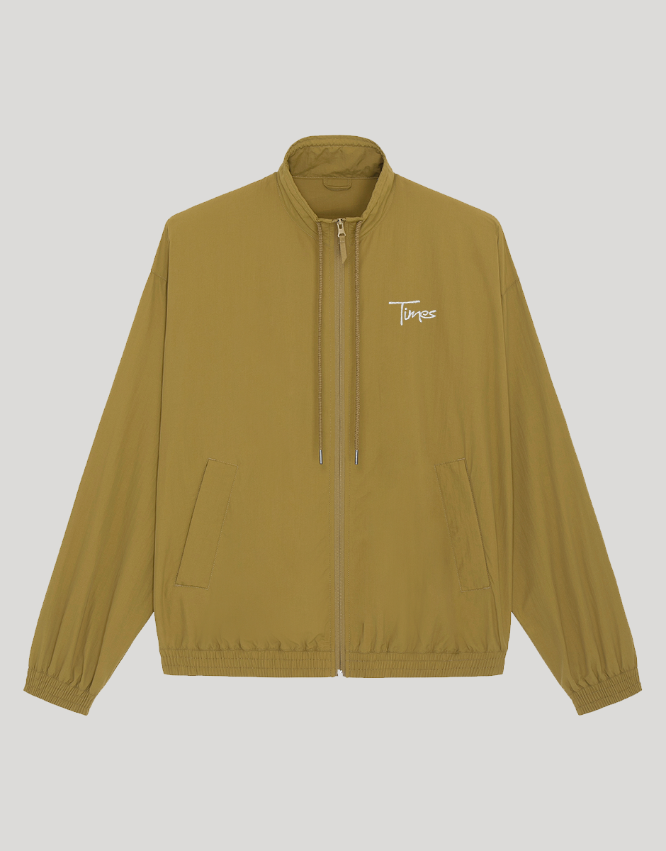 Times Embroidered Script Logo Jacket (Ochre)