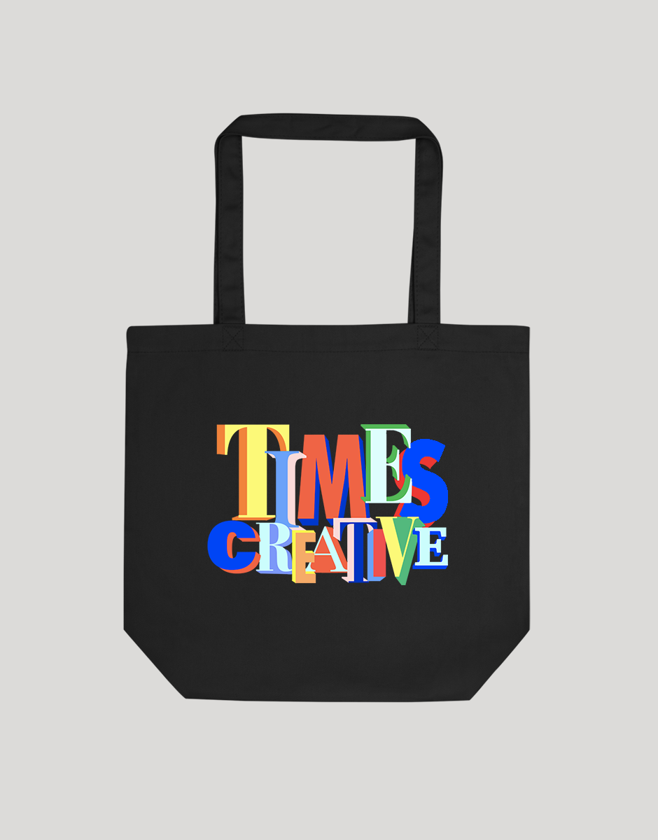 Times Newspaper Tote Bag (Black)