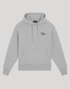 Times Embroidered Script Logo Hoodie (Heather Grey)