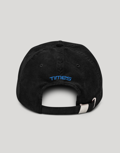 Times Script Logo Corduroy 6-Panel Cap (Black)