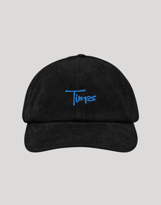 Times Script Logo Corduroy 6-Panel Cap (Black)