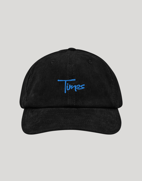 Times Script Logo Corduroy 6-Panel Cap (Black)