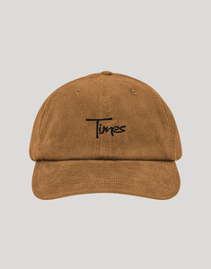 Times Script Logo Corduroy 6-Panel Cap (Teddy Brown)