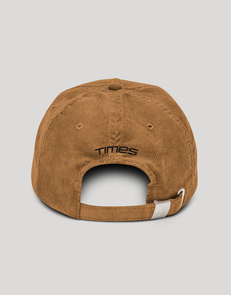 Times Script Logo Corduroy 6-Panel Cap (Teddy Brown)