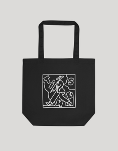 Times A Walking Figure Tote Bag (Black)